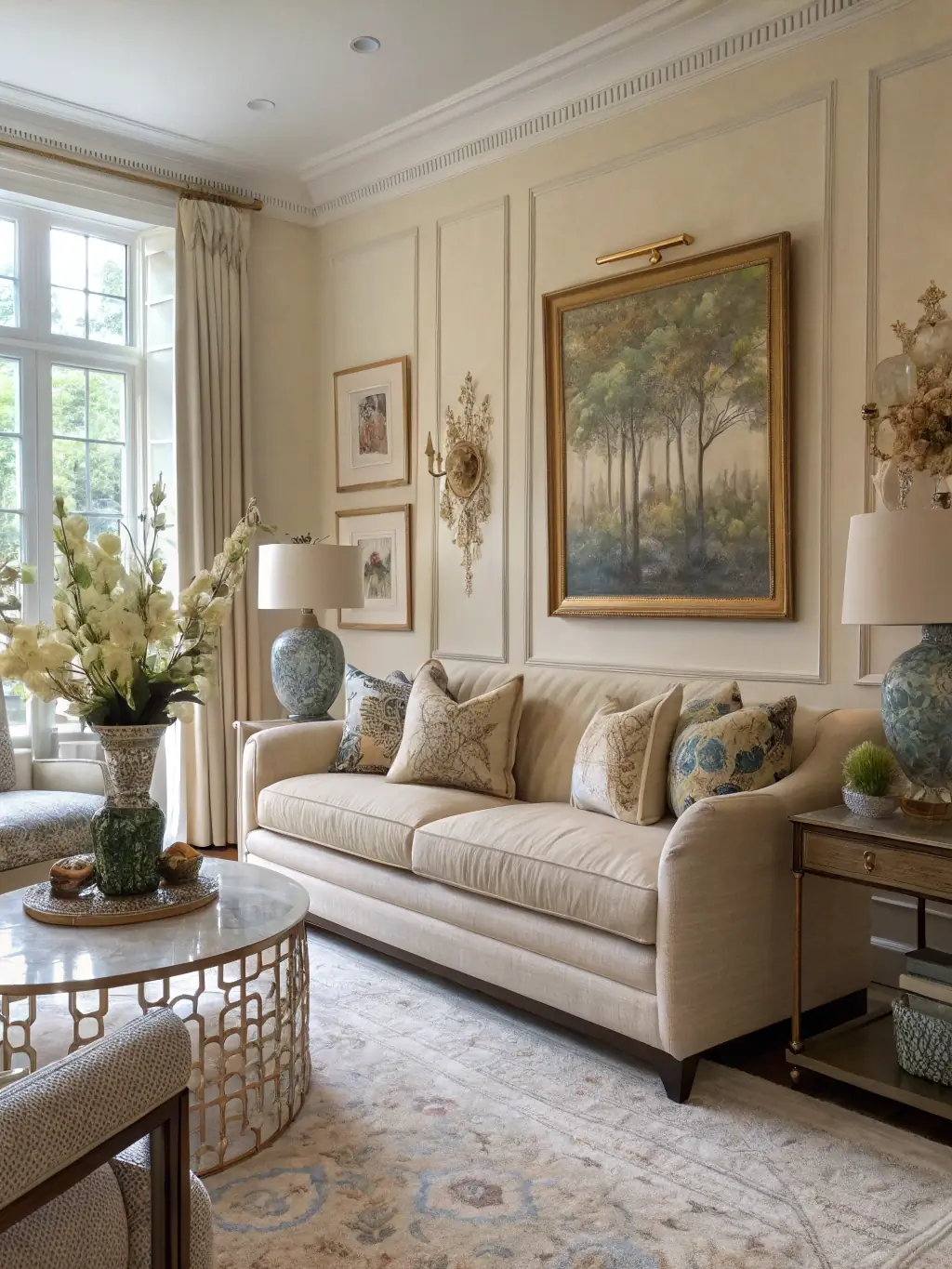 A high-resolution photo of a luxury property being prepared for a showing, with a focus on staging and presentation, emphasizing the attention to detail ArichyPrive provides.